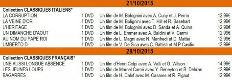Classiques DVD - M6 / SNC - Octobre 2015