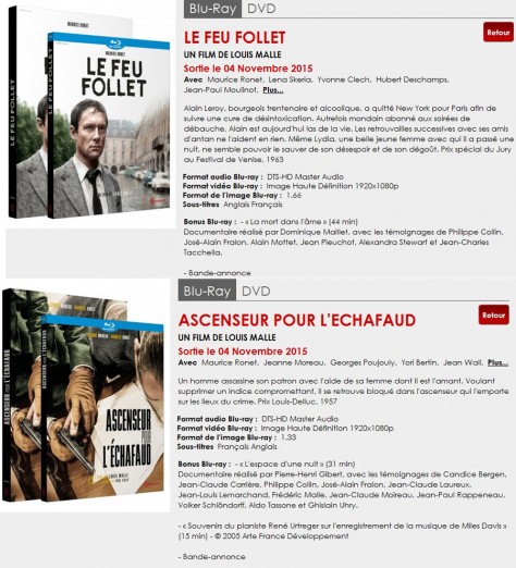 Louis Malle - Blu-ray - Novembre 2015