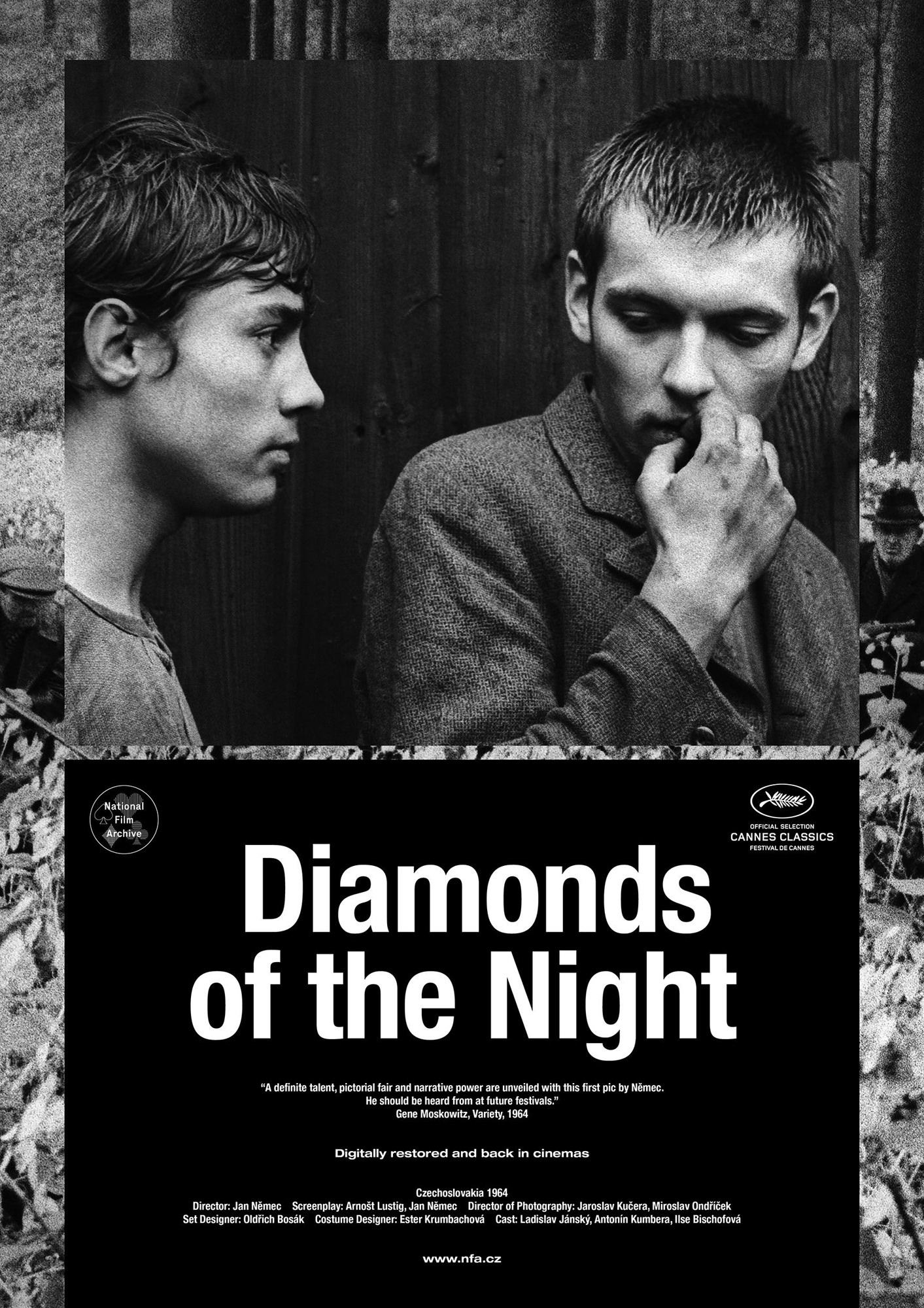 Les Diamants de la nuit - Affiche Cannes Classics 2018