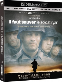 Il faut sauver le soldat Ryan (1998) de Steven Spielberg - Packshot Blu-ray 4K Ultra HD