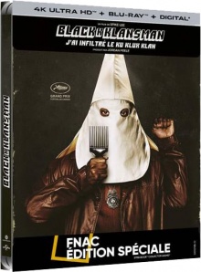 BlacKkKlansman (2018) de Spike Lee - Steelbook Édition Spéciale Fnac – Packshot Blu-ray 4K Ultra HD