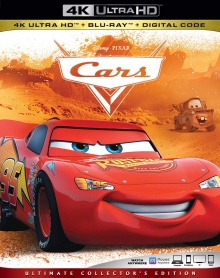 Cars, quatre roues (2006) de John Lasseter & Joe Ranft - Packshot Blu-ray 4K Ultra HD