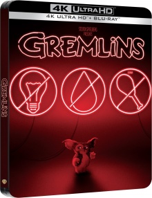 Gremlins (1984) de Joe Dante - Édition boîtier SteelBook - Packshot Blu-ray 4K Ultra HD