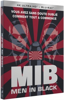 Men in Black (1997) de Barry Sonnenfeld - Cartes postales + Porte-clés - Packshot Blu-ray 4K Ultra HD