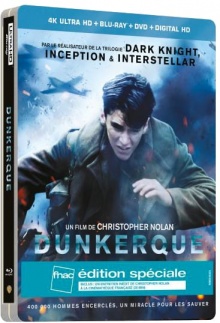 Dunkerque (2017) de Christopher Nolan – Steelbook Édition Spéciale Fnac – Packshot Blu-ray 4K Ultra HD