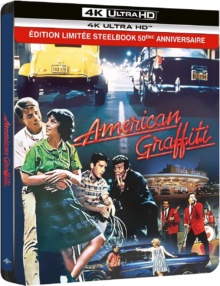 American Graffiti (1973) de George Lucas - Édition 50ème anniversaire - Boîtier SteelBook - Packshot Blu-ray 4K Ultra HD