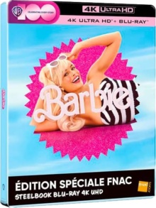 Barbie (2023) de Greta Gerwig - Édition Spéciale Fnac Boîtier Steelbook - Packshot Blu-ray 4K Ultra HD