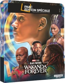 Black Panther : Wakanda Forever (2022) de Ryan Coogler - Édition Collector Spéciale Fnac Steelbook - Packshot Blu-ray 4K Ultra HD