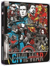 Captain America : Civil War (2016) de Anthony Russo, Joe Russo - Édition Steelbook Mondo - Packshot Blu-ray 4K Ultra HD