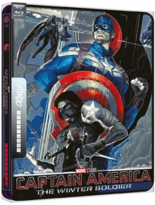 Captain America : Le soldat de l'hiver (2014) de Anthony Russo et Joe Russo – Édition Steelbook Mondo – Packshot Blu-ray 4K Ultra HD