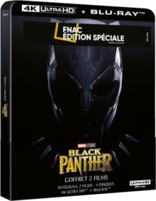 Coffret Black Panther + Black Panther : Wakanda Forever - Édition Collector Spéciale Fnac Steelbook - Packshot Blu-ray 4K Ultra HD
