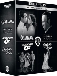 Coffret Classiques 4 Films : Casablanca, Citizen Kane, Le Magicien d'Oz, Chantons sous la pluie - Packshot Blu-ray 4K Ultra HD