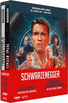Coffret Schwarzenegger : Terminator 2 + Total Recall - Édition boîtier SteelBook - Packshot Blu-ray 4K Ultra HD