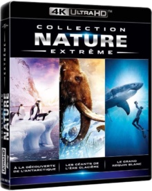 Collection Nature Extreme : À la découverte de l'Antarctique + Les géants de l'ère glacière + Le grand requin blanc - Packshot Blu-ray 4K Ultra HD