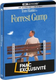Forrest Gump (1994) de Robert Zemeckis - Édition Limitée Exclusivité Fnac Steelbook – Packshot Blu-ray 4K Ultra HD