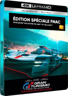Gran Turismo (2023) de Neill Blomkamp - Édition Limitée Spéciale Fnac Steelbook - Packshot Blu-ray 4K Ultra HD