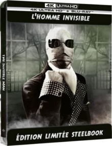 L'Homme invisible (1933) de James Whale - Édition boîtier SteelBook - Packshot Blu-ray 4K Ultra HD