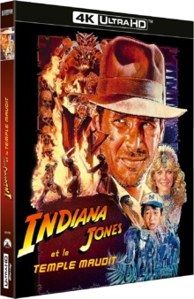 Indiana Jones et le temple maudit (1984) de Steven Spielberg - Packshot Blu-ray 4K Ultra HD