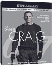 James Bond 007 - La Collection Daniel Craig : Casino Royale + Quantum of Solace + Skyfall + Spectre + Mourir peut attendre - Packshot Blu-ray 4K Ultra HD