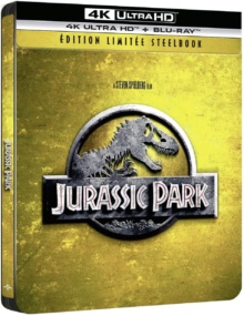 Jurassic Park (1993) de Steven Spielberg - Édition boîtier SteelBook - Packshot Blu-ray 4K Ultra HD