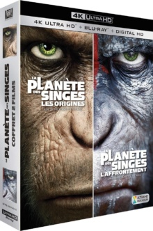 La Planète des Singes : Les origines + La Planète des Singes : L'Affrontement – Packshot Blu-ray 4K Ultra HD