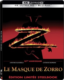 Le Masque de Zorro (1998) de Martin Campbell - Édition boîtier SteelBook 25ème anniversaire - Packshot Blu-ray 4K Ultra HD