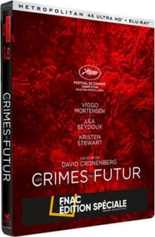 Les Crimes du futur (2022) de David Cronenberg - Édition Limitée Steelbook Fnac - Packshot Blu-ray 4K Ultra HD