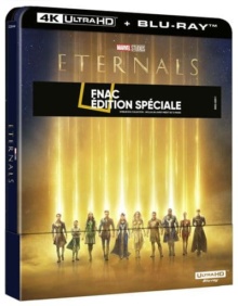 Les Éternels (2021) de Chloé Zhao - Édition Spéciale Fnac Steelbook – Packshot Blu-ray 4K Ultra HD