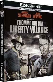 L'Homme qui tua Liberty Valance (1962) de John Ford - Packshot Blu-ray 4K Ultra HD