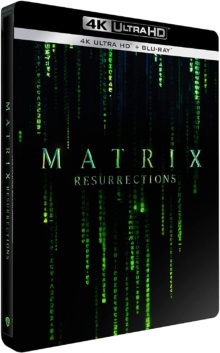 Matrix Resurrections (2021) de Lana Wachowski - Édition boîtier SteelBook - Packshot Blu-ray 4K Ultra HD