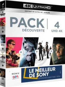 Pack découverte : Baby Driver + Underworld : Blood Wars + Les 7 Mercenaires + Premier Contact - Exclusivité Fnac – Packshot Blu-ray 4K Ultra HD