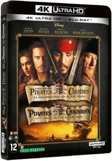 Pirates des Caraïbes : La malédiction du Black Pearl (2003) de Gore Verbinski - Packshot Blu-ray 4K Ultra HD