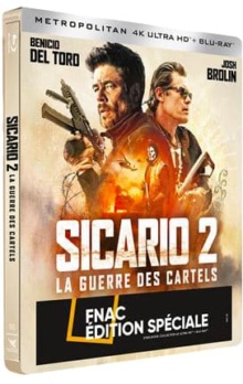 Sicario : La guerre des cartels (2018) de Stefano Sollima - Steelbook Édition Spéciale Fnac – Packshot Blu-ray 4K Ultra HD