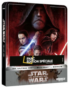 Star Wars, épisode VIII – Les Derniers Jedi (2017) de Rian Johnson - Steelbook Édition Spéciale Fnac - Packshot Blu-ray 4K Ultra HD