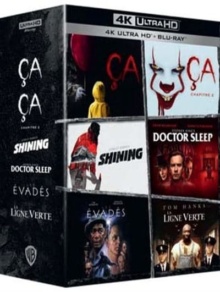 Stephen King - Coffret 6 Films : Ça 1 & 2 + Doctor Sleep + Les Évadés + La Ligne verte + Shining - Packshot Blu-ray 4K Ultra HD