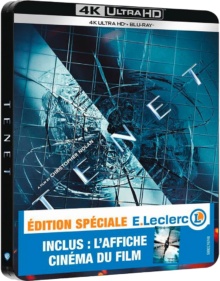Tenet (2020) de Christopher Nolan - Édition Spéciale E.Leclerc Steelbook - Packshot Blu-ray 4K Ultra HD