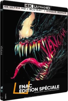 Venom (2018) de Ruben Fleischer - Édition Spéciale FNAC SteelBook - Packshot Blu-ray 4K Ultra HD