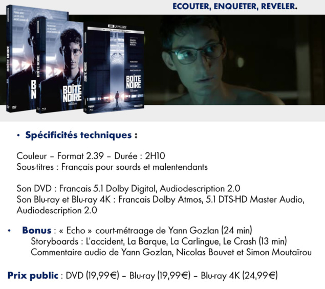 Communiqué de presse Boîte noire - Blu-ray / Blu-ray 4K