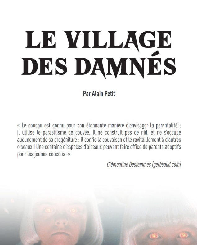 Le Village des damnés - Cover Livret