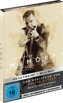 Mémoire meurtrière (2022) de Martin Campbell - Édition Limitée Mediabook - Packshot Blu-ray 4K Ultra HD