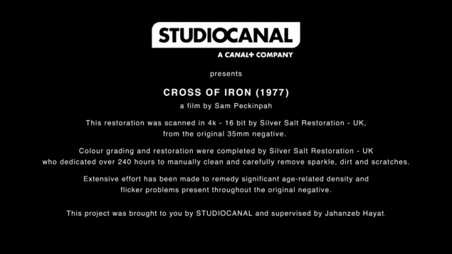 Croix de Fer (1977) de Sam Peckinpah - Édition 2023 StudioCanal (Master 4K) - Capture Blu-ray 4K Ultra HD