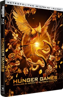 Hunger Games : La Ballade du Serpent et de l'oiseau chanteur (2023) de Francis Lawrence - Édition Boîtier Steelbook - Packshot Blu-ray 4K Ultra HD