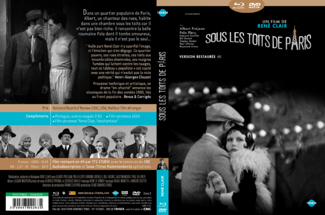 Sous les toits de Paris - Jaquette Blu-ray