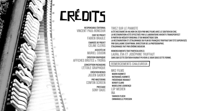 Tirez sur le pianiste - Capture Blu-ray menu