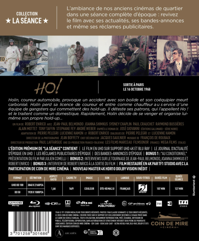 Ho ! - Jaquette verso BD + UHD